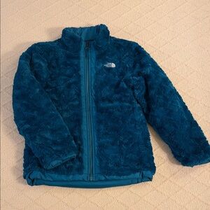 The North Face Kids Teal Plush Fuzzy Puffer Jacket